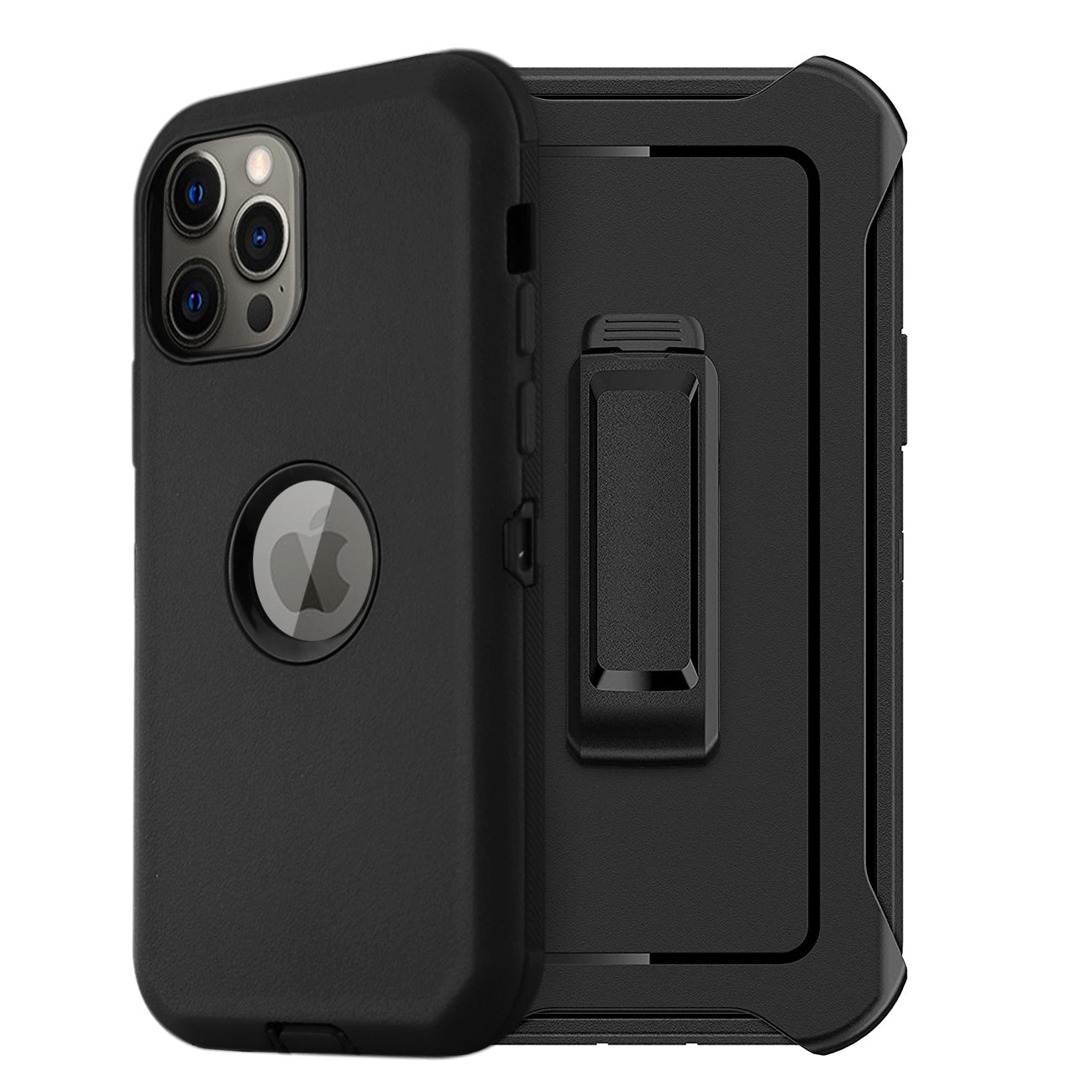 Multilayer Full Protection with Built-In Screen Protector CaseAPPLE IPHONE 12 PRO MAX In Black